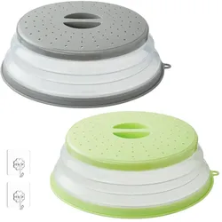 König Design Mikrowellen Abdeckhaube hoch Haube Deckel Abdeckung Microwelle Mikrowelle 25 cm, Zubehör Küchengeräte, Grün