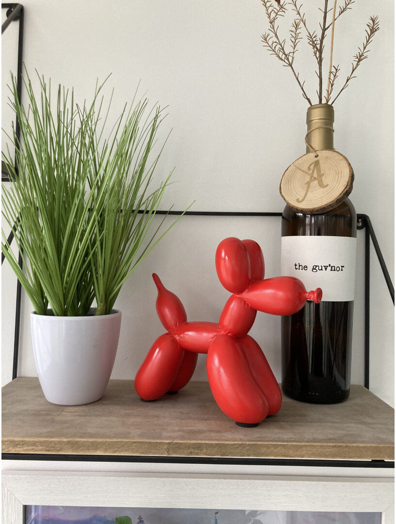 Yappiedogs Handmade Resin Figurine / Sculpture Decorative Object Red