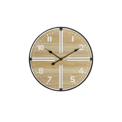 Wanduhr   ¦ holzfarben ¦ Metall,MDF ¦ Maße (cm): B: 60 H: 60 T: 4.5