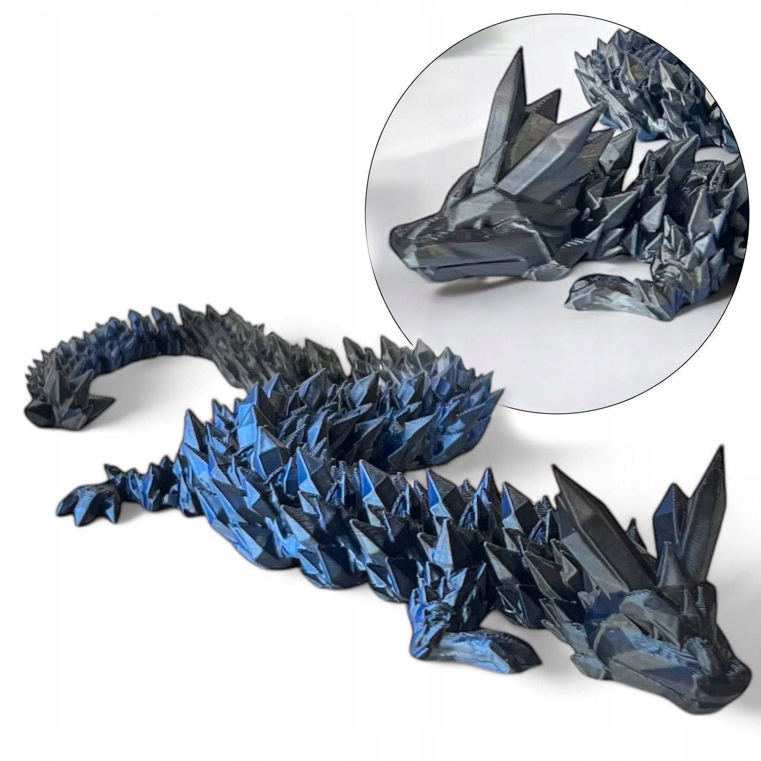 Flexibele 3D Kristallen Draak Figuur 35cm - Uniek Ontwerp