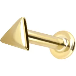 14 Karat Gold Labret mit Innengewinde DREIECK