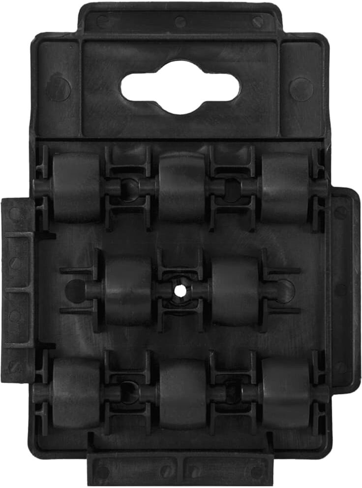 vidaXL Chariots de déménagement à 8 roues 8 pcs noir PP 150 kg