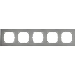 M-Pure, Decor Rahmen, 5fach, Edelstahl