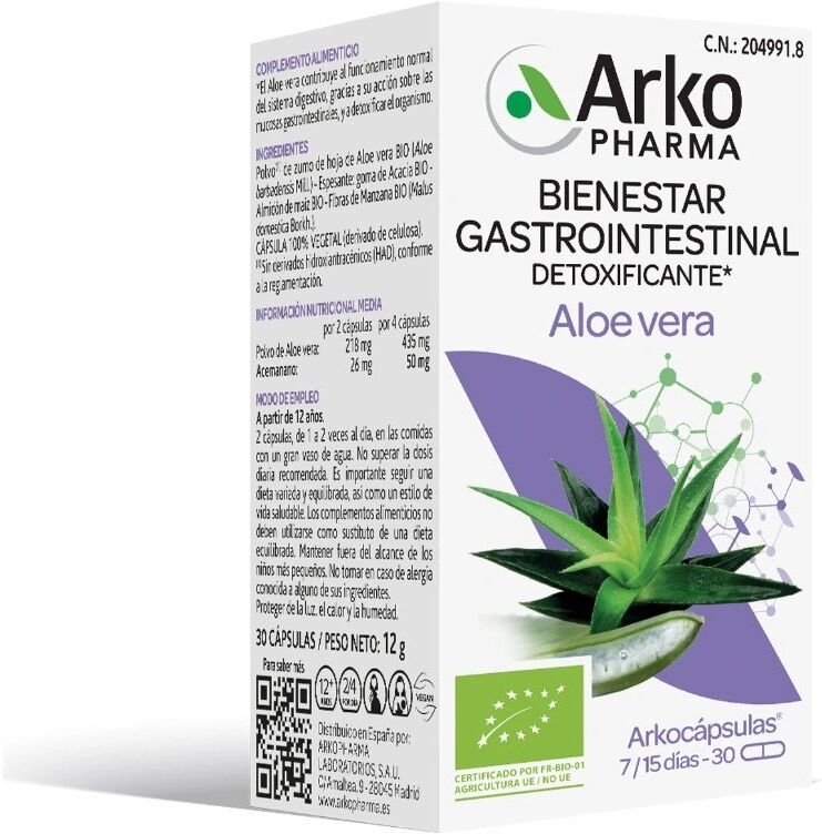 Arkocápsulas Aloe Vera Bio 30 Cápsulas