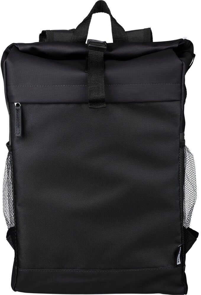 Sac à dos roll-top en polyester 600D personnalisable Yani noir