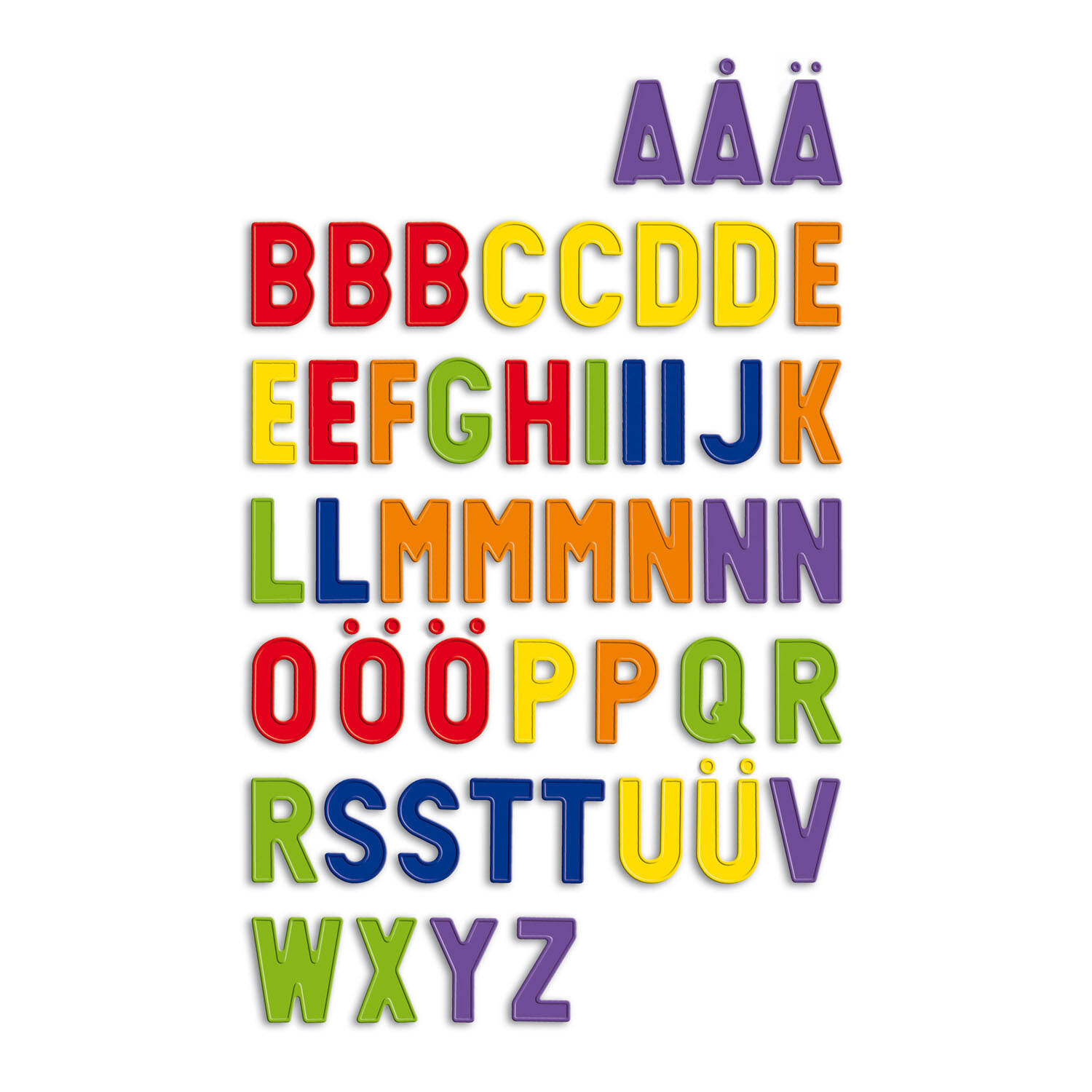 Quercetti 48 grote magnetische letters van kunststof