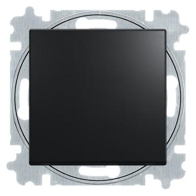 ABB basic55 1-polet Trykkontakt, N-terminal, matt sortiert, 10A, 1 modul, hebel inklusive tangent (2CHB219154A4077)