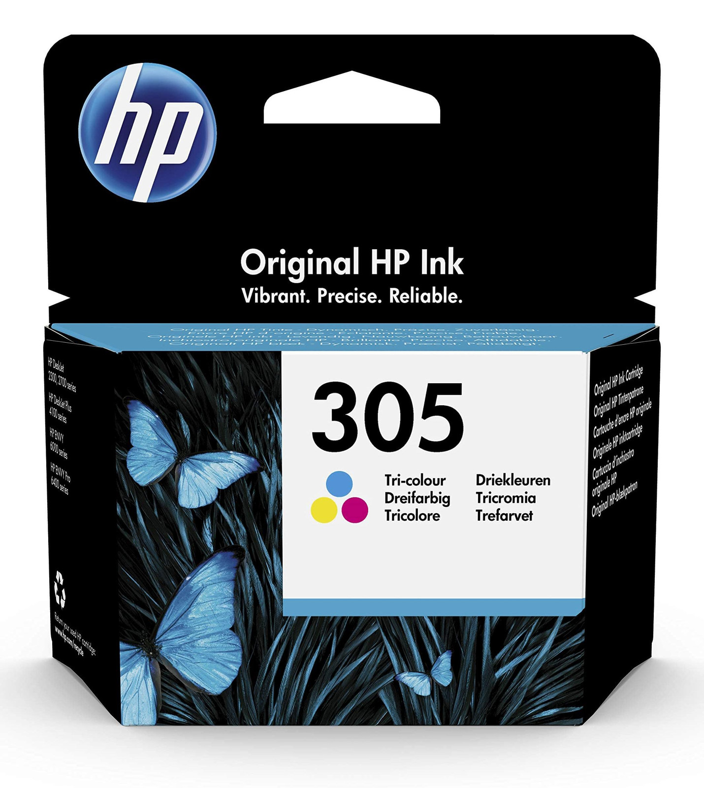 HP 305 Tri-Color Original Ink Cartridge 3YM60AE voor HP DeskJet 2300/2710/2720/Plus4100 en HP Envy 6000/Pro 6400