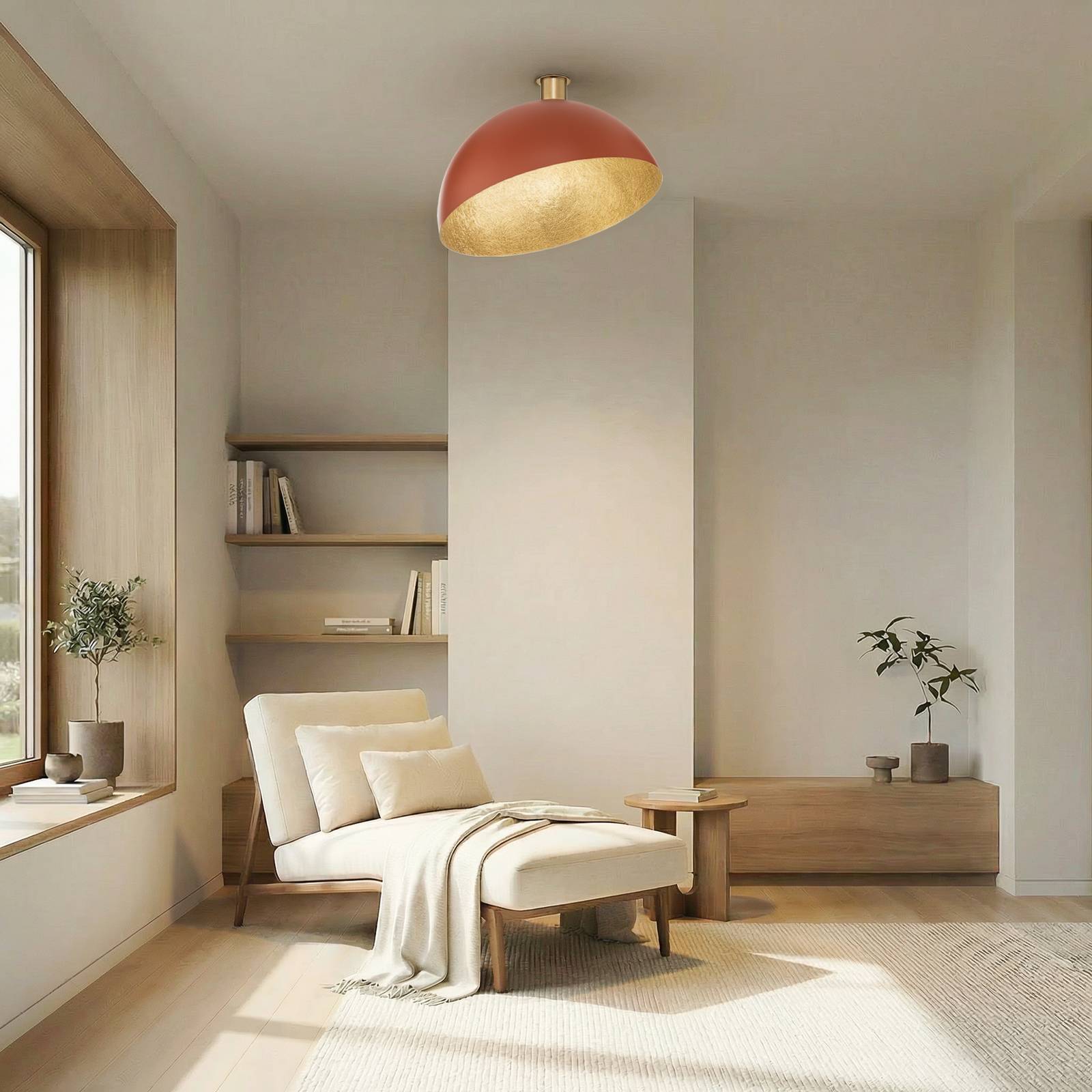 Deckenlampe Sfera SIGMA, dimmbar, rot, für Wohn- / Esszimmer, Metall, Deckenlampe