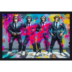 Gerahmtes Bild GRAFFITI GANG (BHT 120x80x2 cm) - bunt - BHT 120x80x2 cm