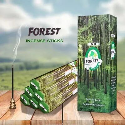 On Spot Shop Indian Incense White Sage Meditation Lavender Rose Yoga Aromatherapy Sticks, Air Purifying & Deodorization forest 1 Box 20sticks