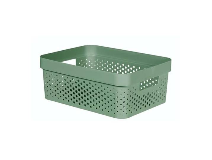 CURVER Infinity Dienblad 4,5 L Dots Gerecycleerde Plastic Roze Kratten, groen, S