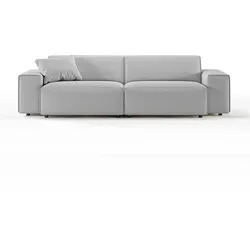 KAWOLA Sofa RANI 3-Sitzer Cord hellgrau