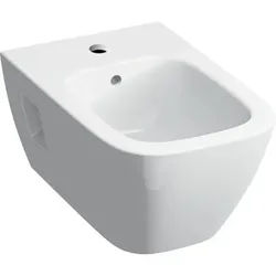 Geberit Renova Plan Square Wandbidet teilgeschlossene Form, mit Überlauf, KeraTect, 500380018 500380018