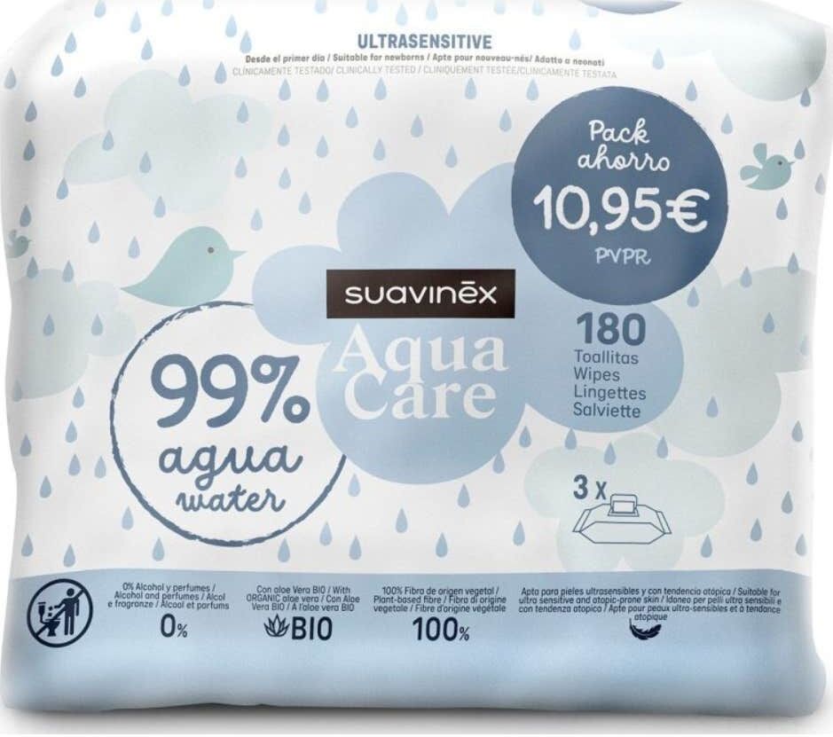 Suavinex Aqua Care Toallitas 3x60uds