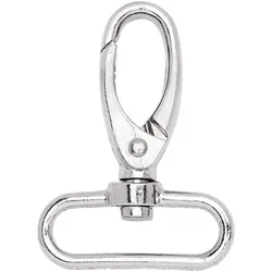 buttinette Karabinerhaken, silber, für 40 mm breite Bänder, Inhalt: 2 Stück