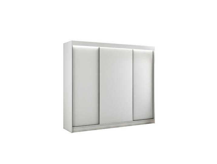 KLEIDERSCHRANK BEROG mit LED - 250 cm - Weiß