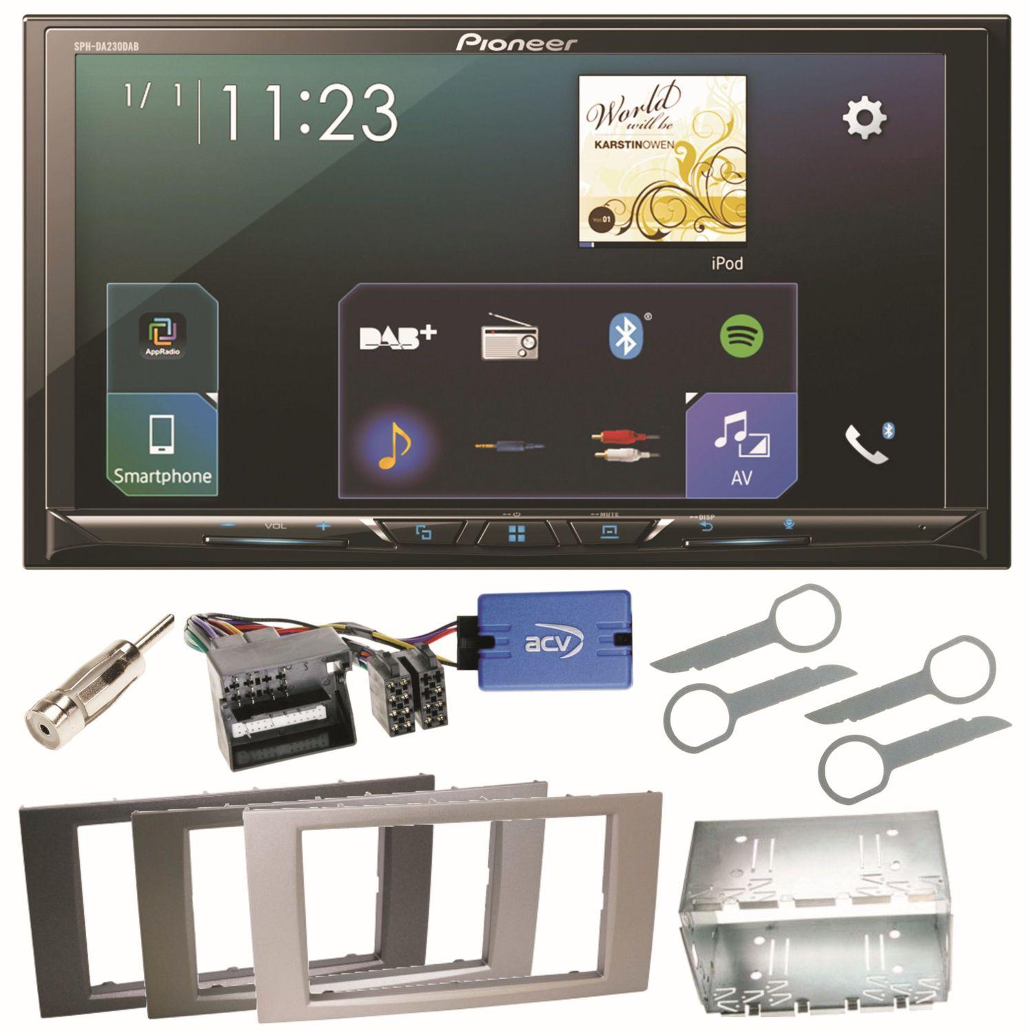 Pioneer SPH-DA230DAB Bluetooth USB Einbauset für Ford Focus Fusion Galaxy S-Max