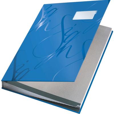 LEITZ Unterschriftsmappe Design 18 Fächer blau Packung mit 12 Stück