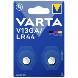Varta Knopfzelle LR44 1.5 V 2 St. 155 mAh Alkali-Mangan ALKALINE Spec. V13GA/LR44 Bli2 4276101402