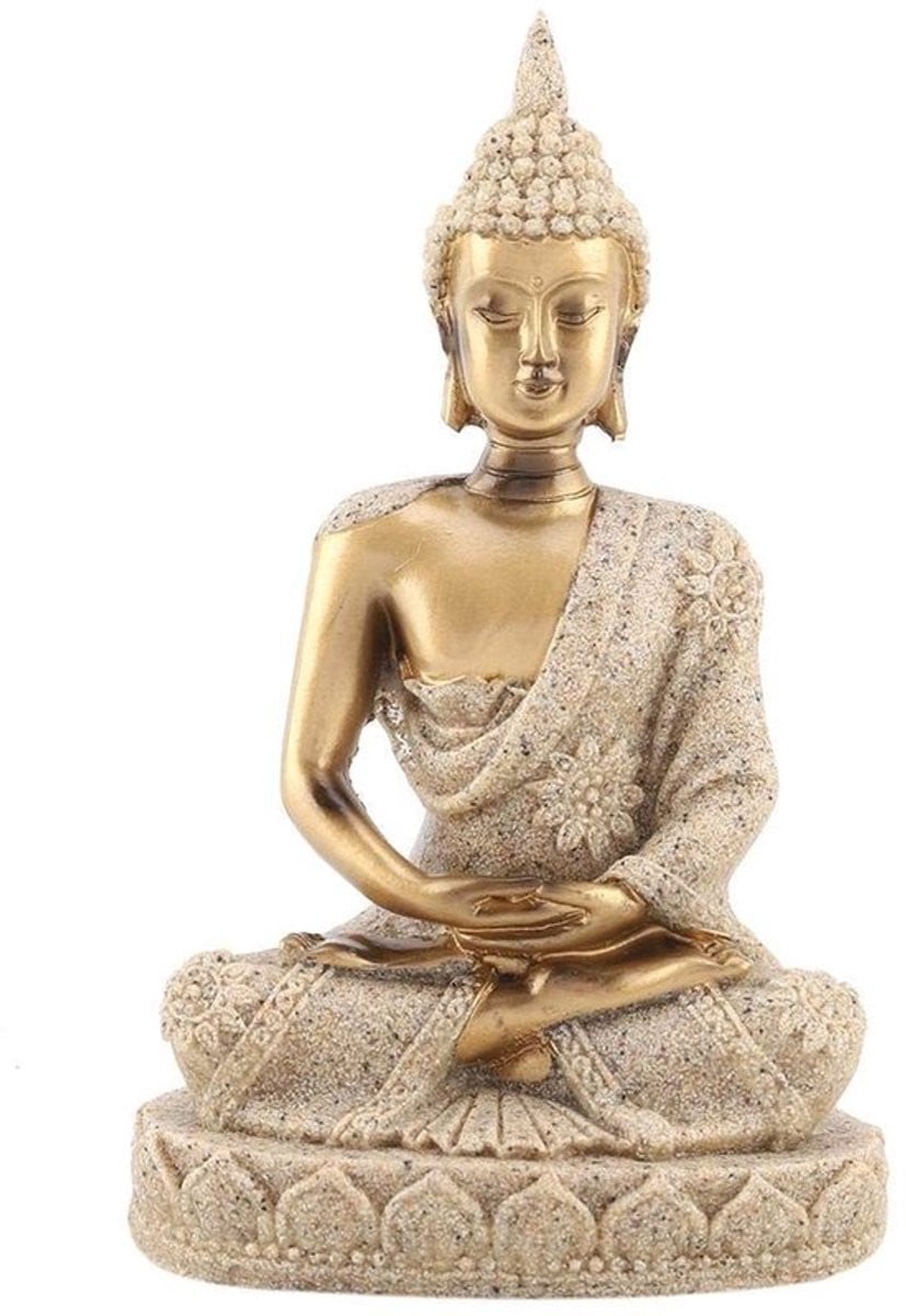 Handgemaakt Buddha Beeld in Goud voor Tafeldecoratie