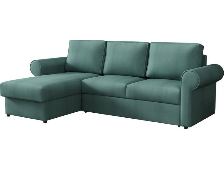 MIRJAN24 Ecksofa Venis, Eckcouch mit Bettkasten und Schlaffunktion, L-Form Ecke, Wohnzimmer (Farbe: Kronos 26)