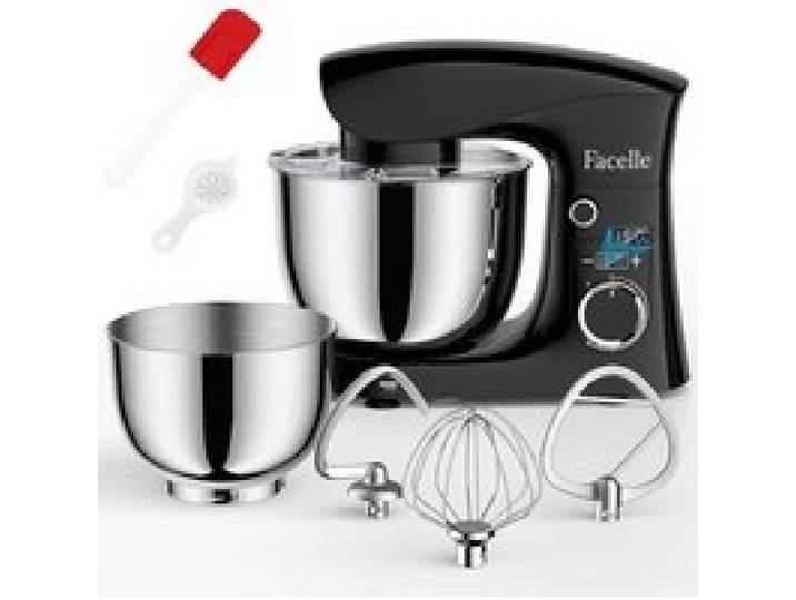 Robot Patissier 1500 W 5 5L& 4 5L Robot Cuisine Multifonctions 10+P Mixer Cuisine Professionnel Avec Fouet Batteur Crochet Pétriss