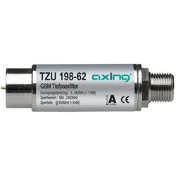 Axing TZU198-62 DVB-T-Tiefpassfilter 5 - 862 MHz, F TZU19862 TZU 198-62