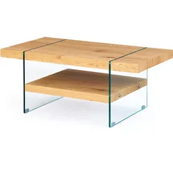 Inter Link Couchtisch Benina aus Holz und Glas
