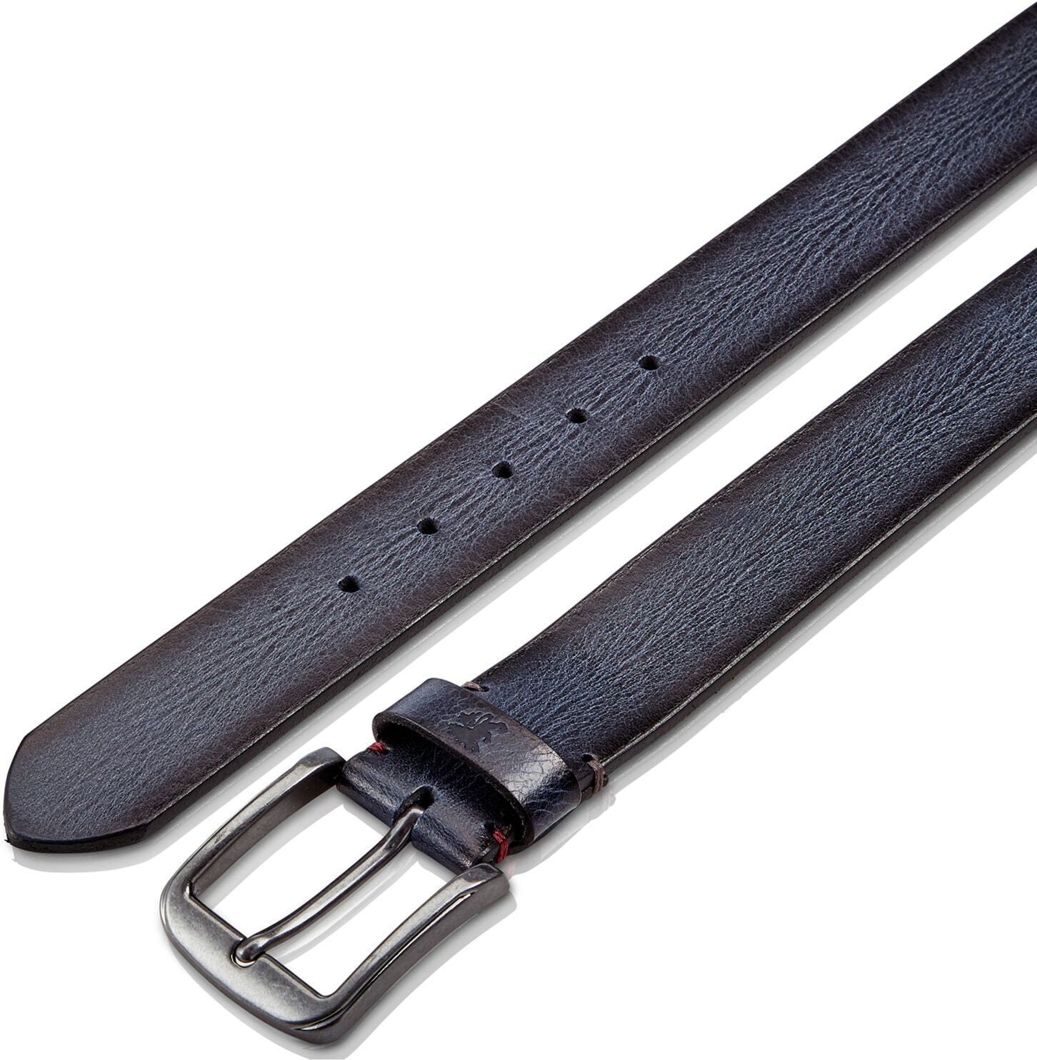 Ledergürtel LERROS "Ledergürtel *James*", Herren, Gr. 100, blau (navy), Leder, Gürtel Ledergürtel navy 100