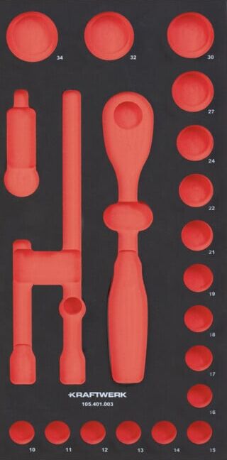 Kraftwerk Leere PRO LINE EVA Insert pour Art. 105.401.003, 20x40 cm (105.998.003)
