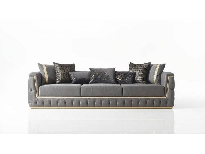 Xlmoebel 3-Sitzer Chesterfield Sofa mit Textilbezug - Elegantes Polstermöbel, 3-Sitzer 1 Teile, Made in Europa