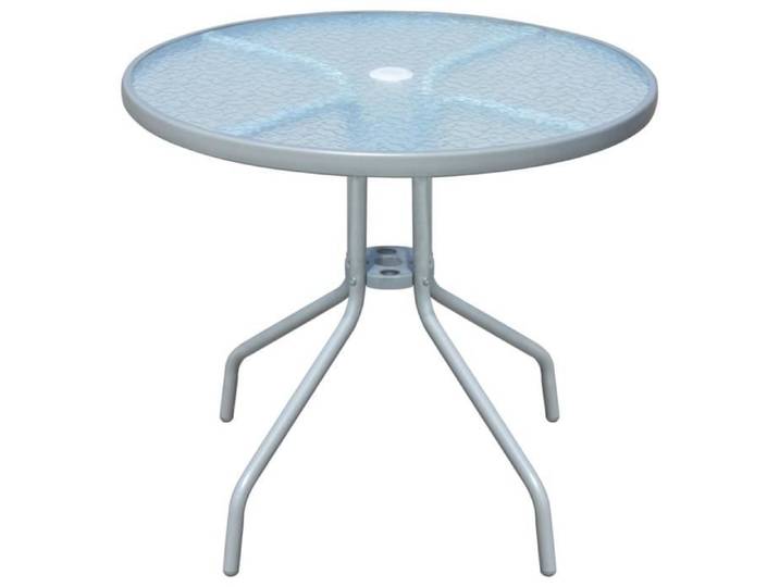 Set table avec 4 chaise HOME - Mobilier à dîner de jardin 5pcs Acier Noir 6492