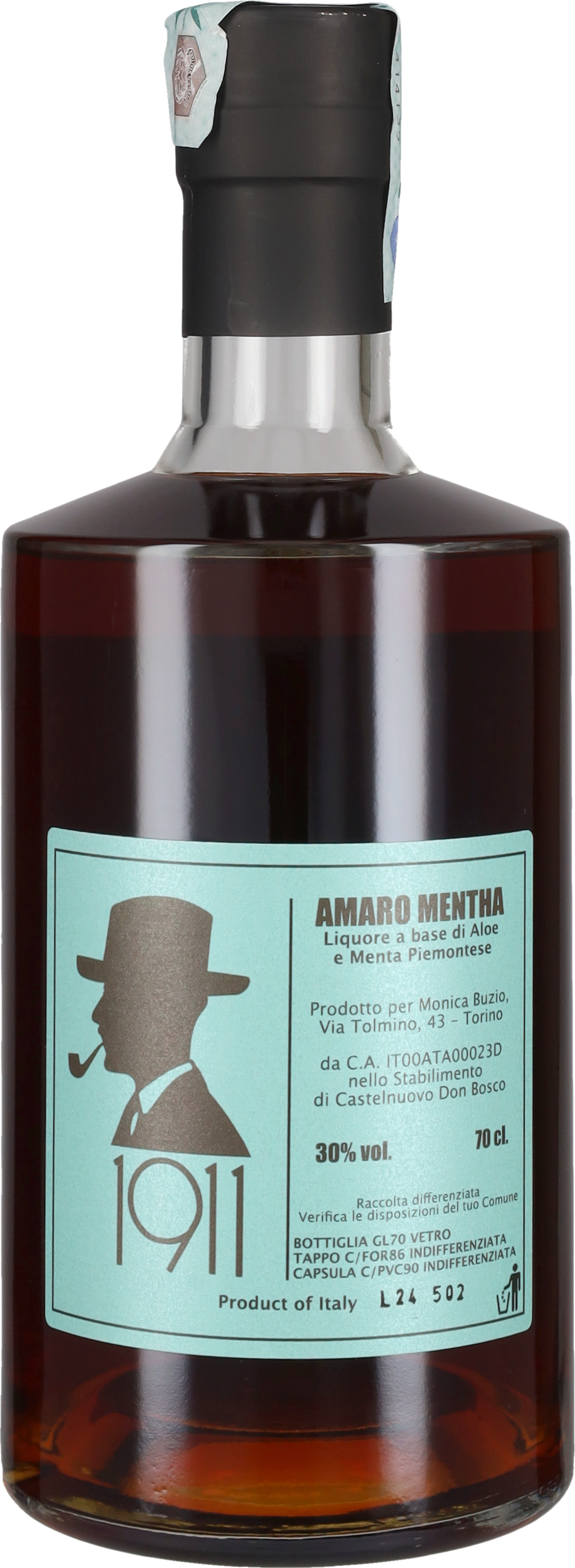 Antica Distilleria Quaglia Amaro 'Mentha 1911' Luigi Fassio 70cl