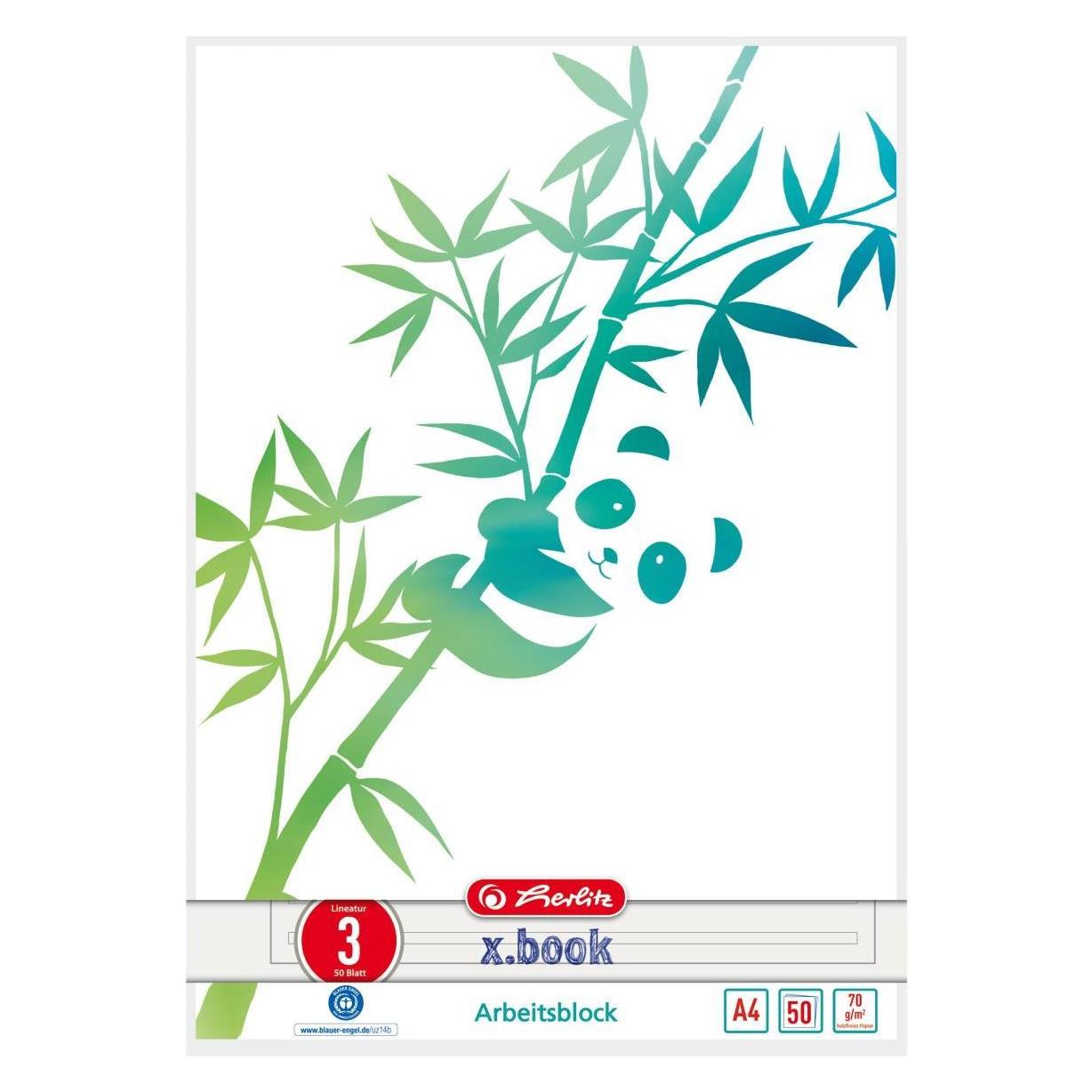 Herlitz GREENline Notizbuch 50 Blätter (A4, Liniert, Weicher Einband) (50039913)
