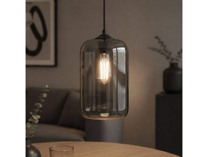 1-lichts hanglamp Botany smoke glas Artdelight - HL BOTANY GR