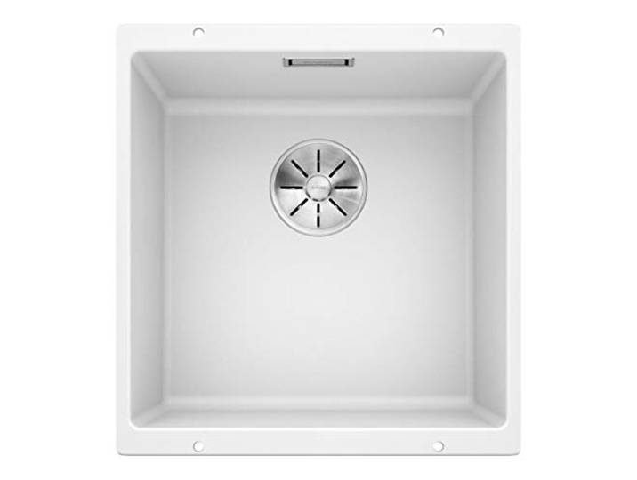 BLANCO SUBLINE 400-U – Évier de Cuisine en Granit pour Meubles Bas de 50 cm de Large – Sous Plan – SILGRANIT – Blanc – 523426