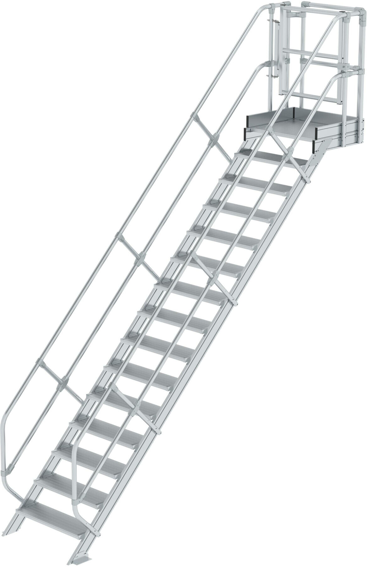 Munk Treppen-Modul Aluminium geriffelt 15 Stufen (632315)