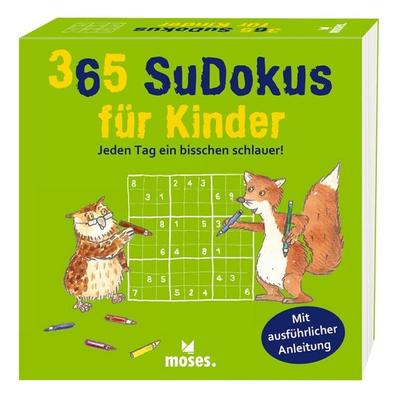 365 Sudokus für Kinder, Taschenbuch von Stefan Heine, Moses verlag, 978-3-89777-837-5