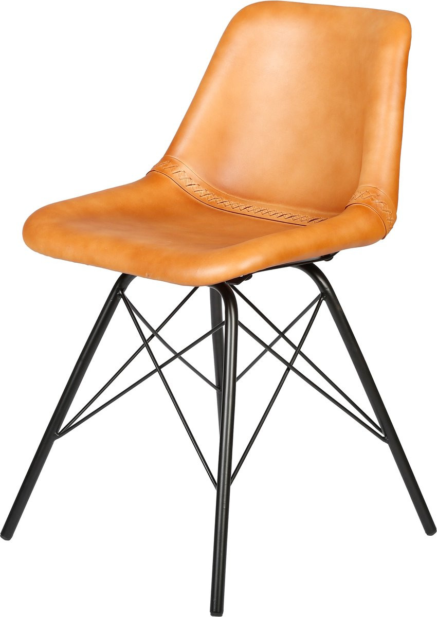 Casa Moro Leren eetkamerstoel Cognac
