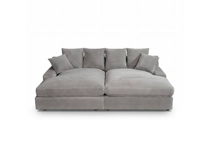 Big Sofa Loveseat Eleonora Hellgrau Cord