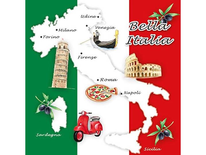 Ambiente Servetten Lunch / Party 33x33cm Bella Italia