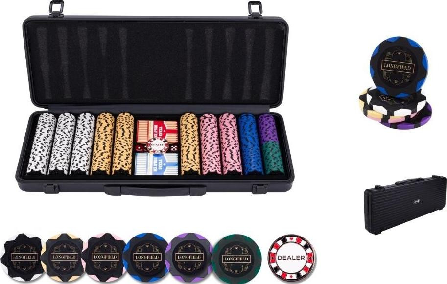 Quint Poker set 500 Exclusive zonder waarde-aanduidingen