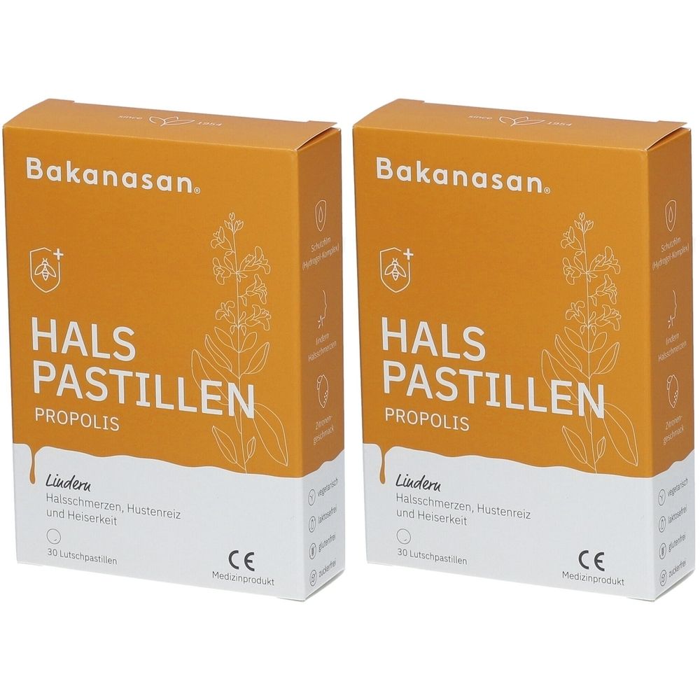 Bakanasan Halspastillen Propolis 2x 2x30 St Lutschpastillen