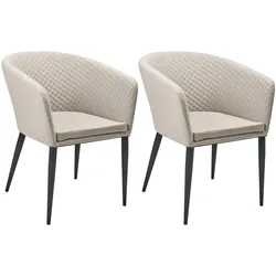 GARTENSTUHL 2er-Set Beige Curgos