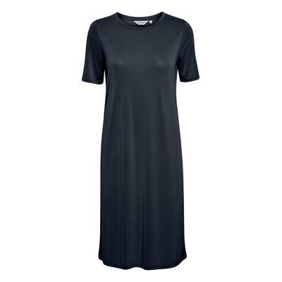Shirtkleid OXMO "Shirtkleid OXBrinja", Damen, Gr. S, N-Gr, blau (total eclipse), Obermaterial: 64% Modal CMD. 36% Polyester PES., Kleider Shirtkleid
