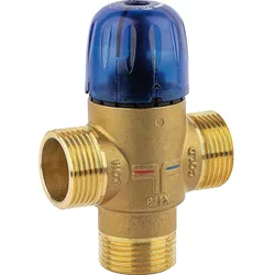 Thermostatisches Mischventil Brauchwasser 1'' AG, 35 bis 70 °C mit Kvs 2,2 ohne Rückflussverhinderer