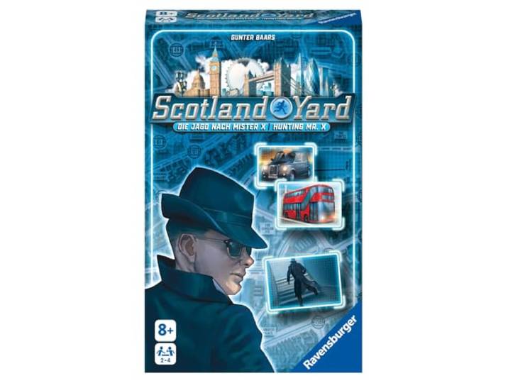 Ravensburger 22451 - Scotland Yard, souvenirspel voor 2-4 spelers, strategiespel vanaf 8 jaar, compact formaat, reisspel, bordspel