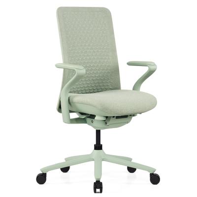 Bürostuhl / Drehstuhl VERVIO Rücken 3D Netzstoff / Sitz Stoff salbei hjh OFFICE