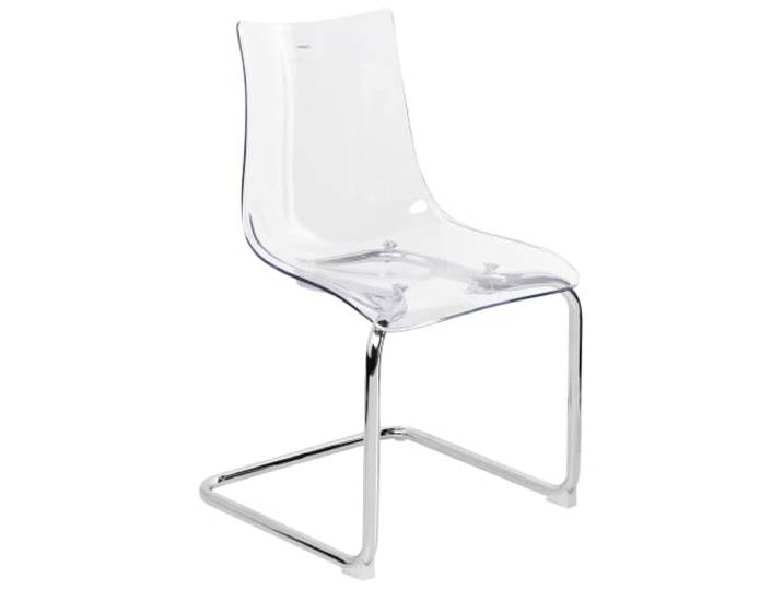 Esszimmerstuhl 2er Set Kunststoff transparent Freischwinger Marshall